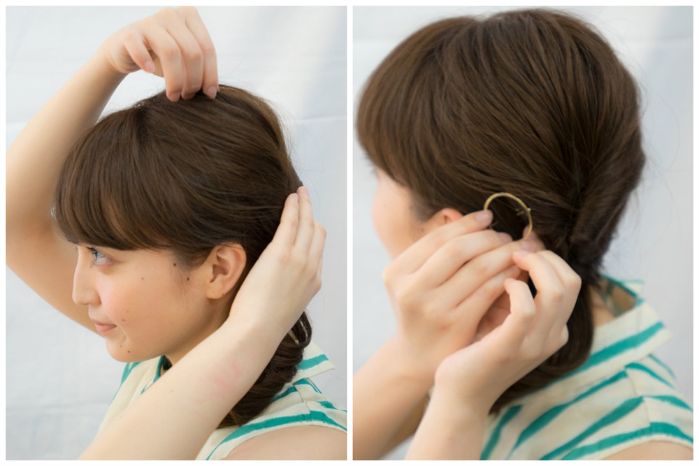 长发编发教程文静型,文静乖巧发型编发教程