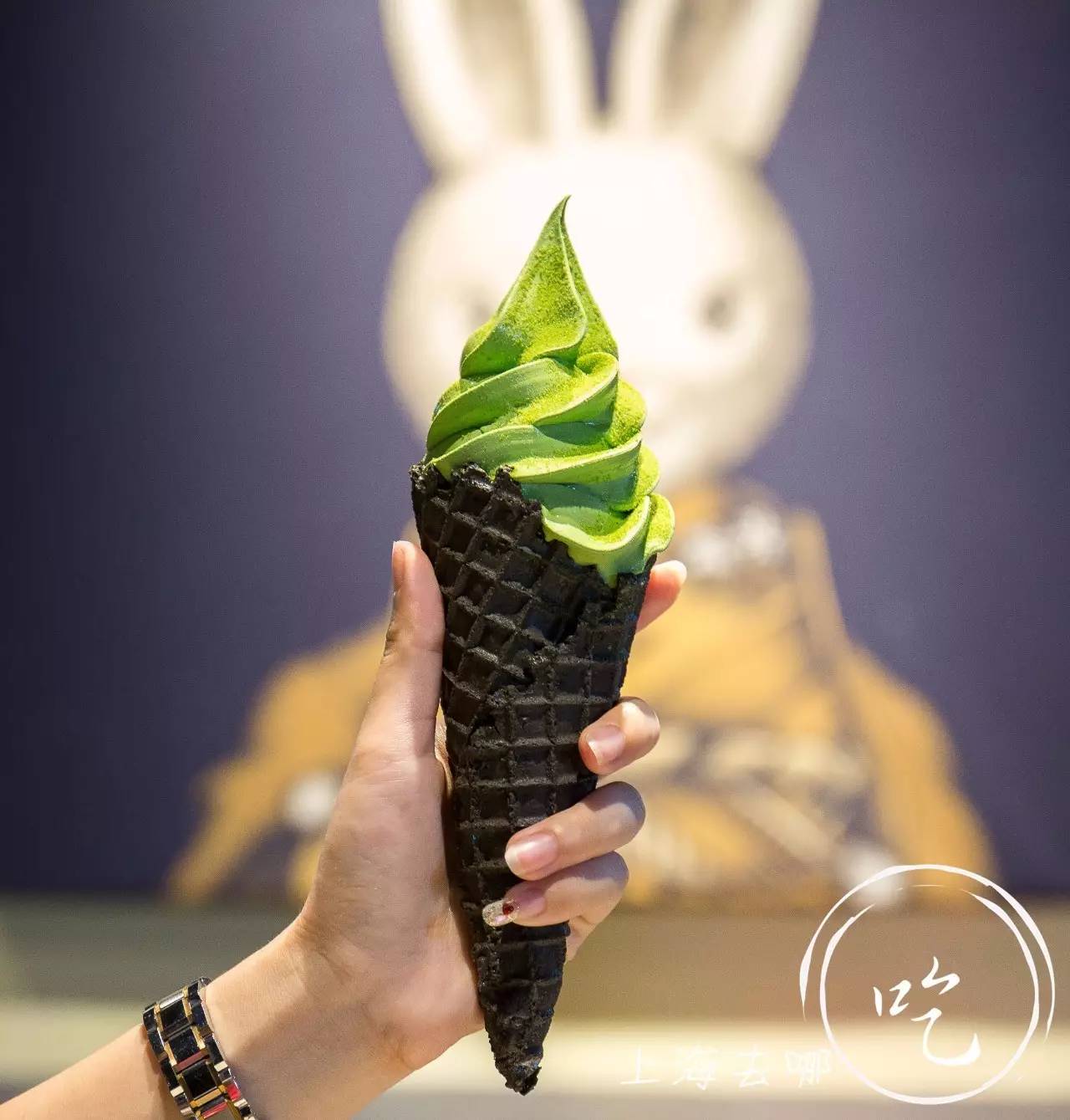 颜值*党**与抹茶控的终极绝杀！火爆ins的24k金箔冰淇淋终于来魔都啦！