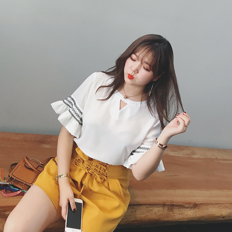 130-200斤可穿的XL-5XL大码女装雪纺衫