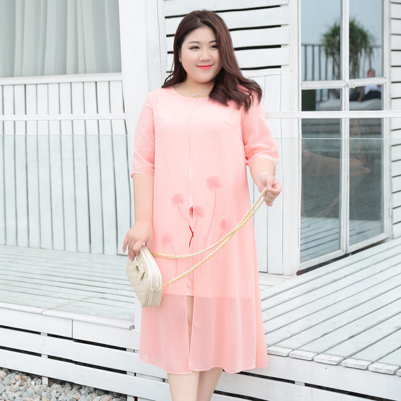 170斤胖人模特视频,适合150斤胖mm的连衣裙夏季