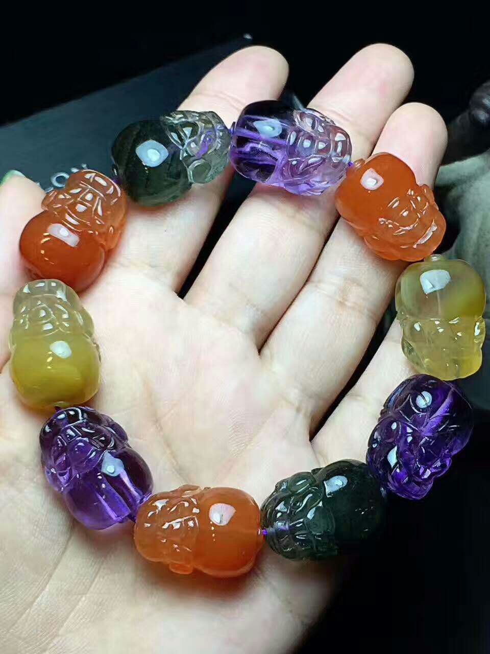 灵动水晶李宸睿邀您一起鉴赏绿幽灵手串,发晶吊坠