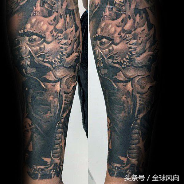 麒麟上云纹身图片大全,麒麟的纹身图案大全