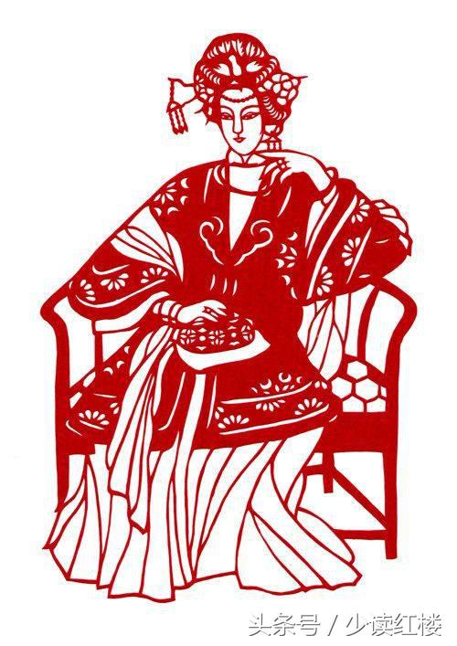 剪纸红楼梦人物肖像,红楼梦人物q版剪纸图