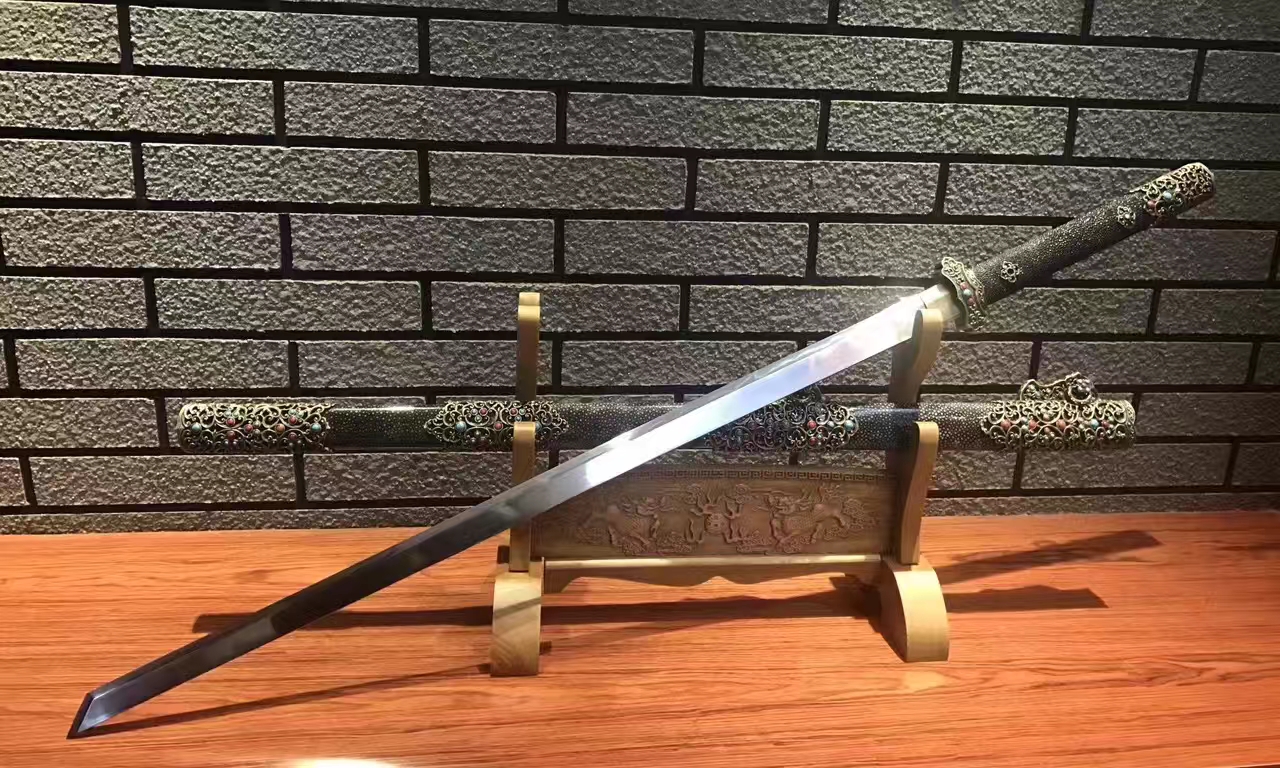 龙泉牡丹唐刀,龙泉唐刀横刀花纹钢