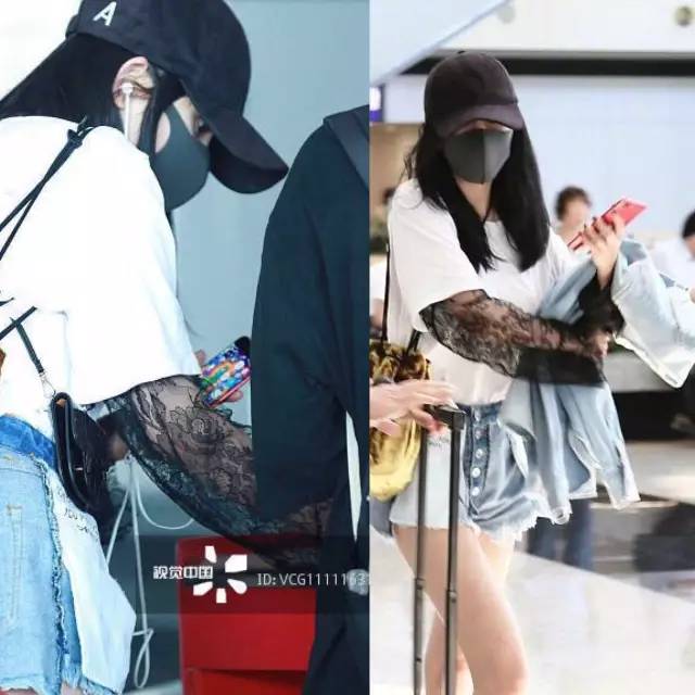 比渔网袜更猎奇的存在，杨幂谢娜领衔“袖套时尚”，前卫还是尴尬？