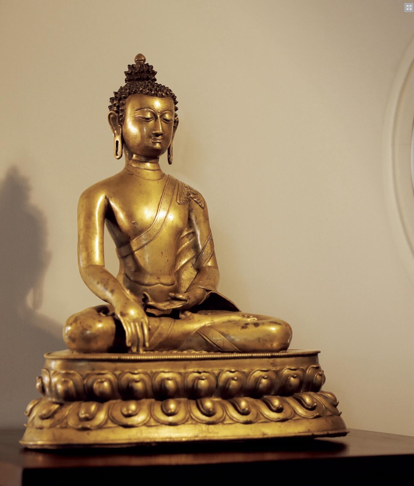 鎏金铜镶宝石佛像图片,铜鎏金胜乐金刚像