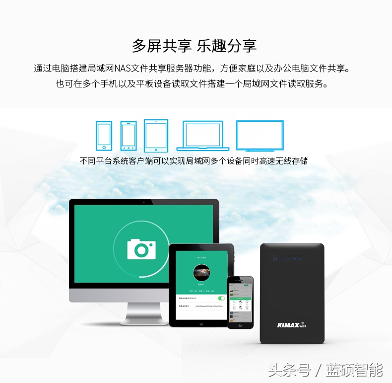 新品上市管理资料拥有独立APP蓝硕无线智能移动硬盘上新