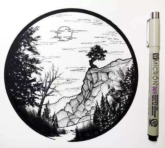 针管笔入门手绘1000例临摹图,针管笔手绘初学者