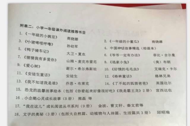 书单来了！看全国各学校老师都给孩子们开出了哪些书单！