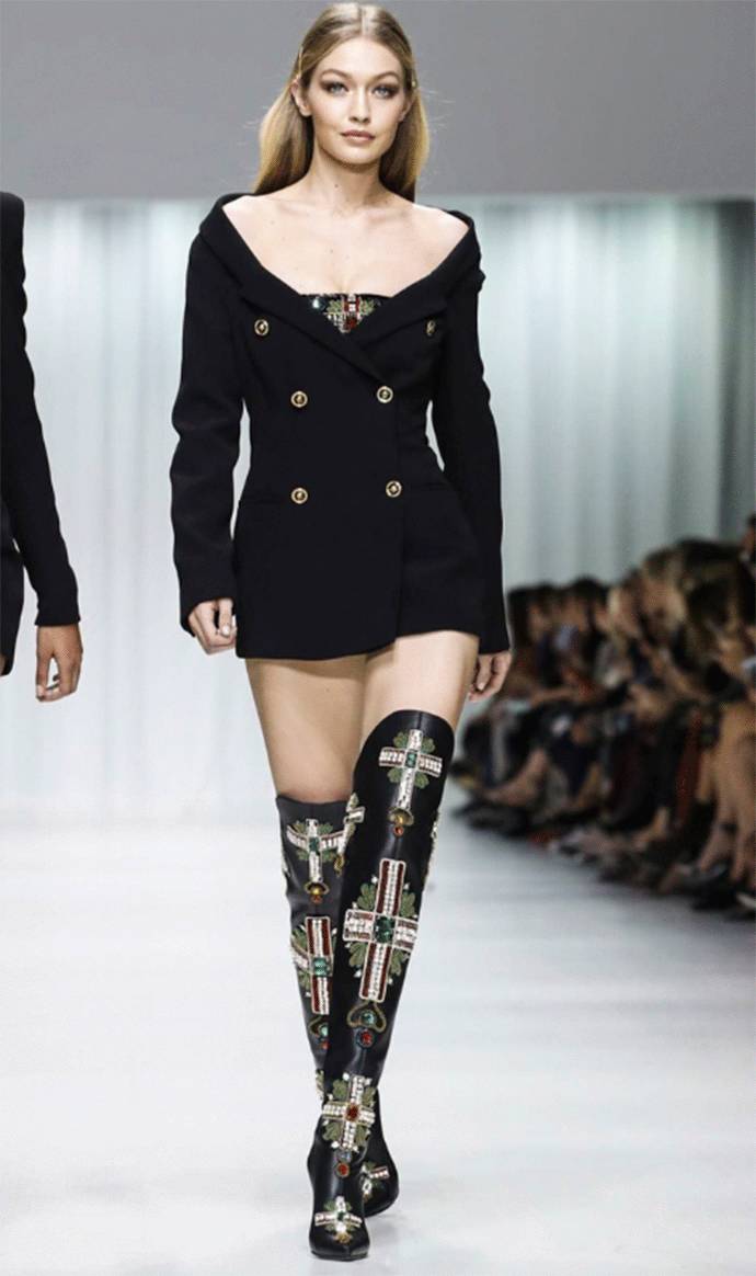 热巴米兰献T台首秀，华丽变身西西里公主｜时装周