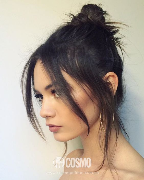 美人计戴眼镜刘海怎么剪好看,肉肉脸型适合什么刘海