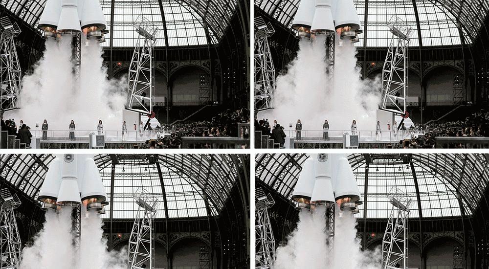 叹为观止！香奈儿把瀑布搬到了大皇宫！猜猜刘雯最近朋友圈发了什么？