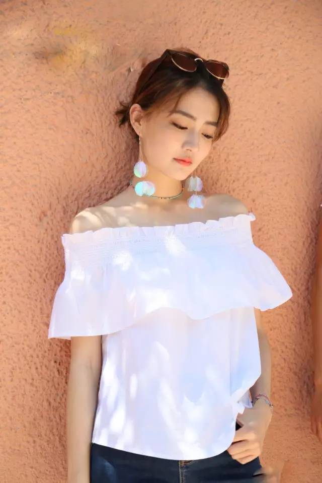 夏季仙女一字肩,一字肩夏季仙女