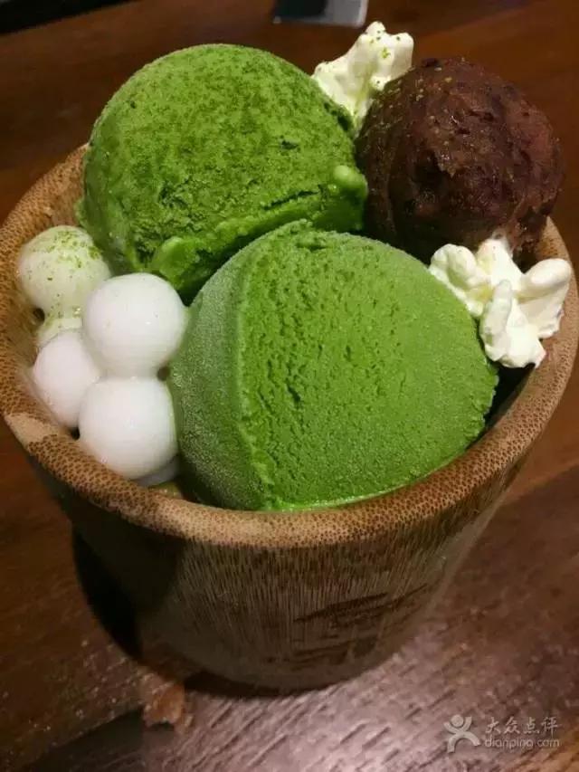 抹茶冰激凌朋友圈,日本抹茶冰淇淋