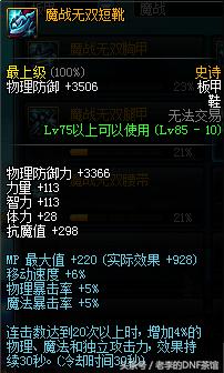 DNF曾经的神装魔战套，现在还有什么用？