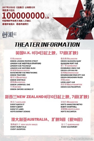 战狼2最新票房视频报道,战狼2用了多长时间达到56亿票房