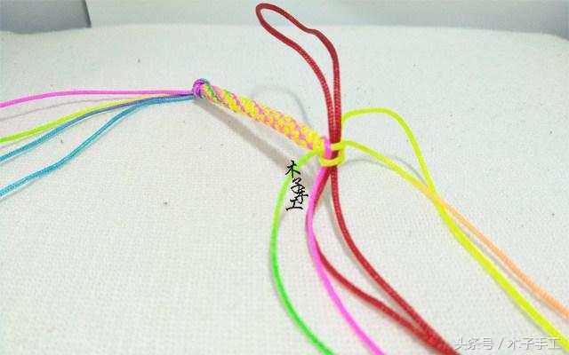 爱心铜钱红绳编织手链,十里桃花爱心红绳手链编织