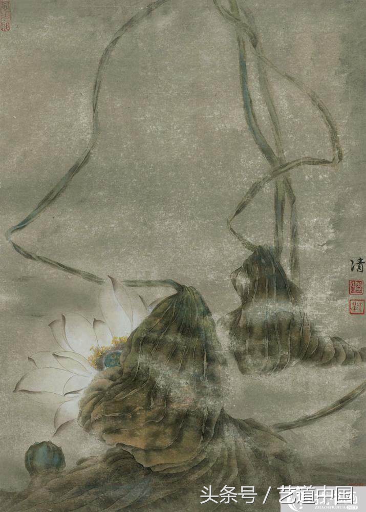 非学院派画师,画师画的荷花有多美