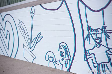 儿童画手绘墙图片大全,手绘墙花儿童画