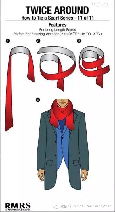男士围巾的各种围法简单,男士围巾的各种围法长丝巾教学