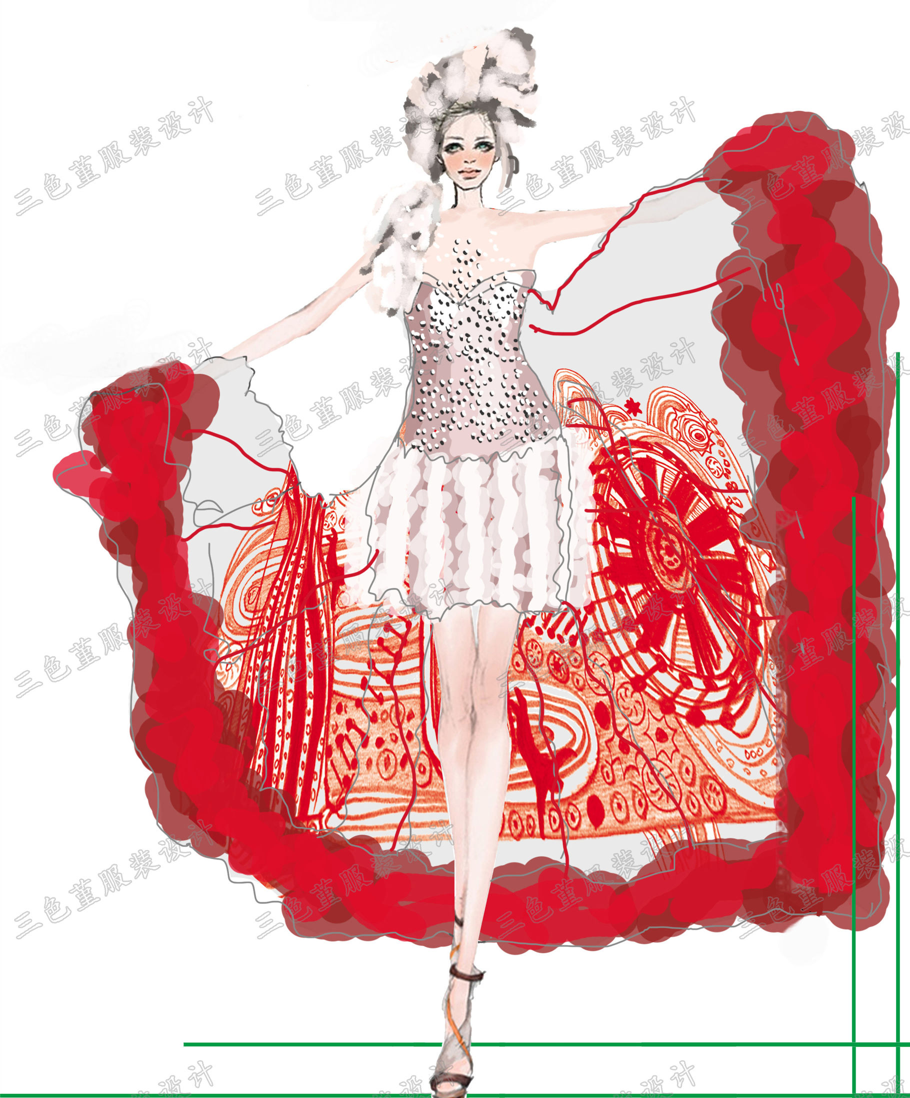 演出服定制声乐老师,设计感演出服