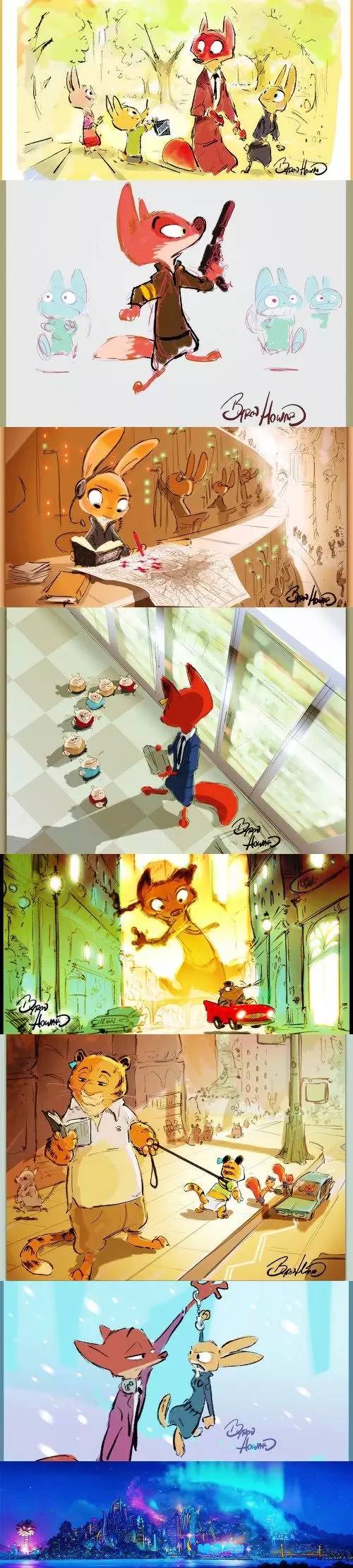 《疯狂动物城》|引爆朋友圈的好玩细节（附表情包和手绘原稿）