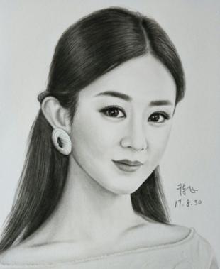 素描明星头像高清图片,很丑但一眼能认出的明星素描