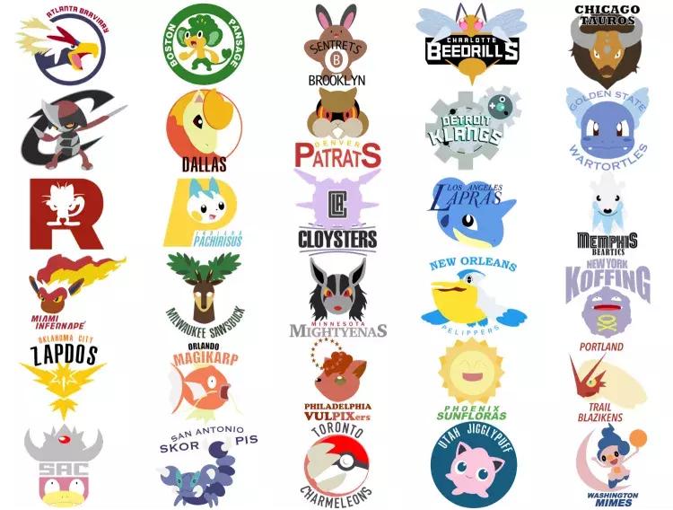 火箭队宝可梦logo,nba球队logo大全