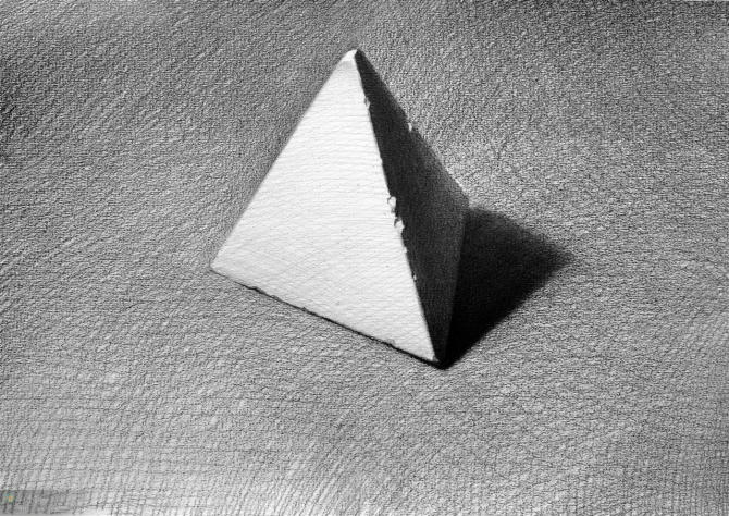 写生素描石膏几何体教学,几何体组合写生素描石膏构图教程