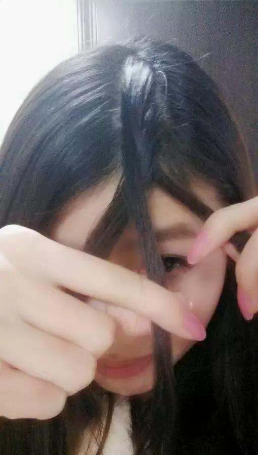 长发带刘海编发教程简单大气,淑女发型有刘海编发