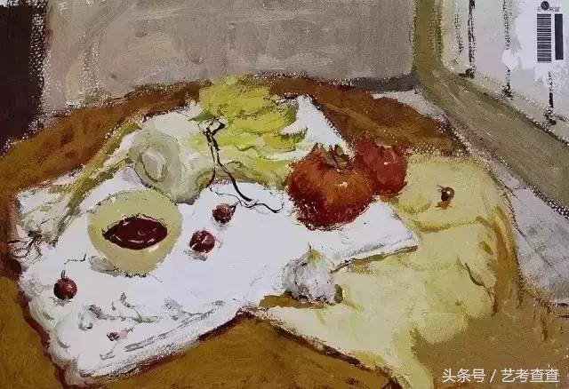 艺术高考素描速写色彩标准,中央美术学院素描静物高分卷