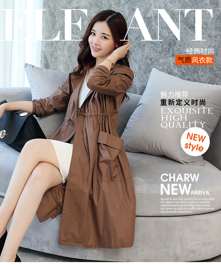 秋冬风衣女款中长款时尚款韩版,韩版风衣外套女中长款洋气大方