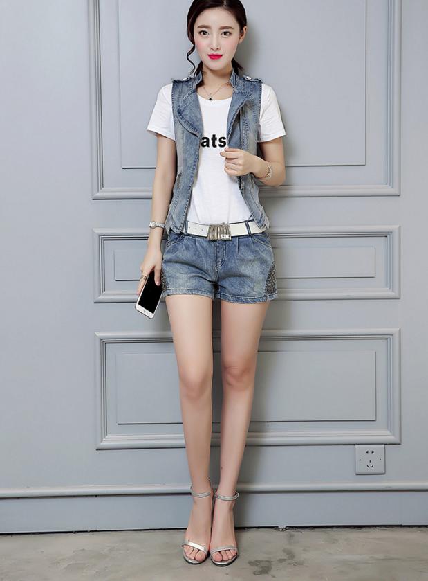 春季牛仔马甲,牛仔宽松时尚马甲