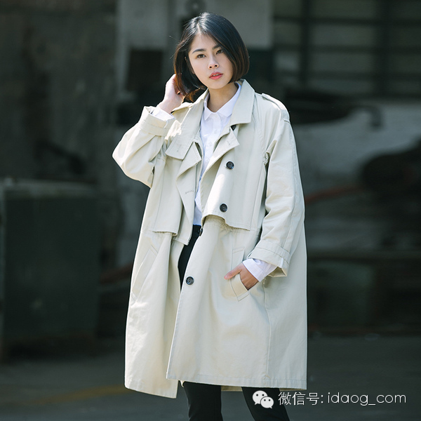 春天女士风衣简单大气,薄款风衣女运动