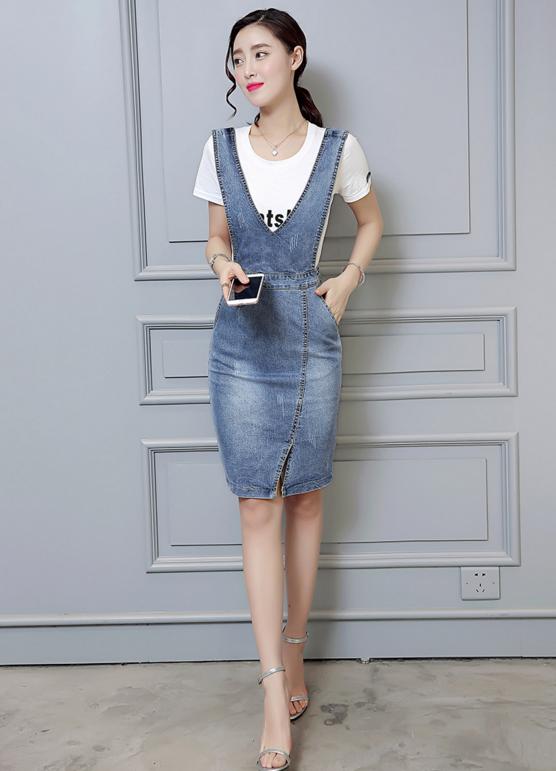 韩版牛仔背带裙的唯美格调，让你尽显女性之美