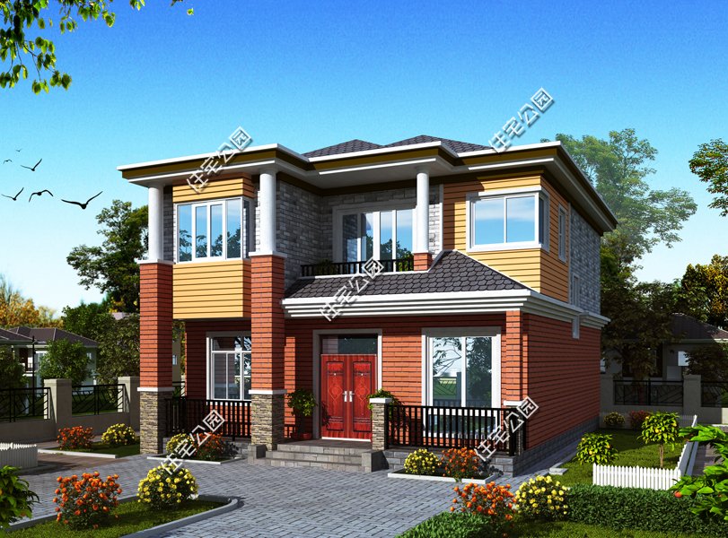 11x8米二层农村小别墅另带柴火房,农村自建房二层小别墅需要多少砖