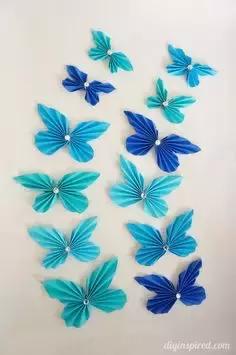 100种最简单的折纸蝴蝶折纸法,diy最简单蝴蝶折纸