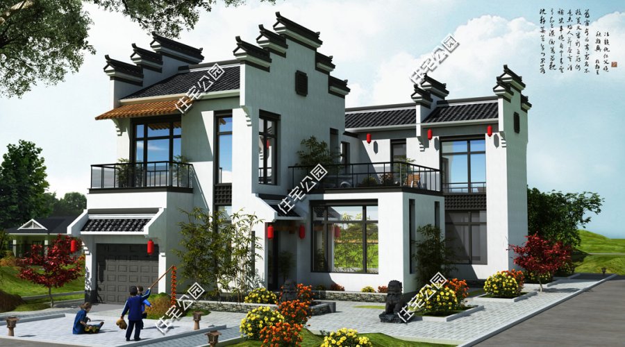 徽派农村别墅设计,农村徽派别墅设计方案