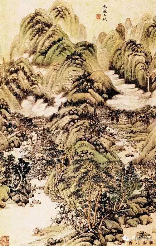 清代龚贤山水画高清大图,清代山水画名家作品欣赏