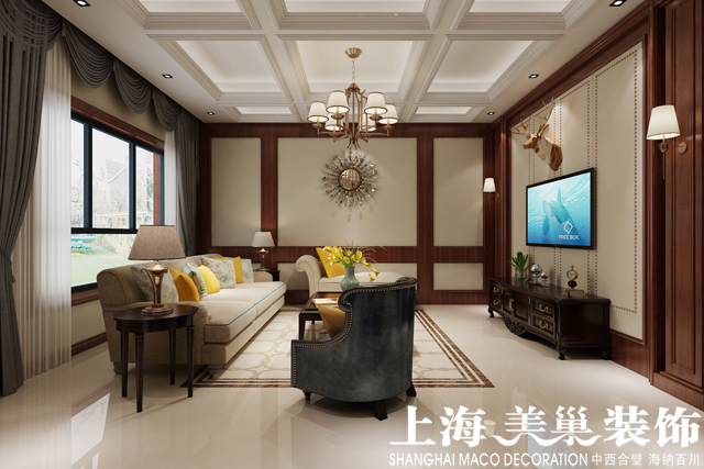 美巢装饰法式效果图,美巢装饰实景图美式风格