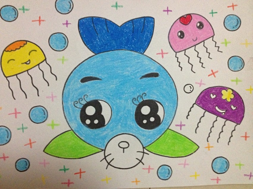 适合幼儿园小朋友画的趣味美术,儿童画创意画8-10岁马克笔画教学