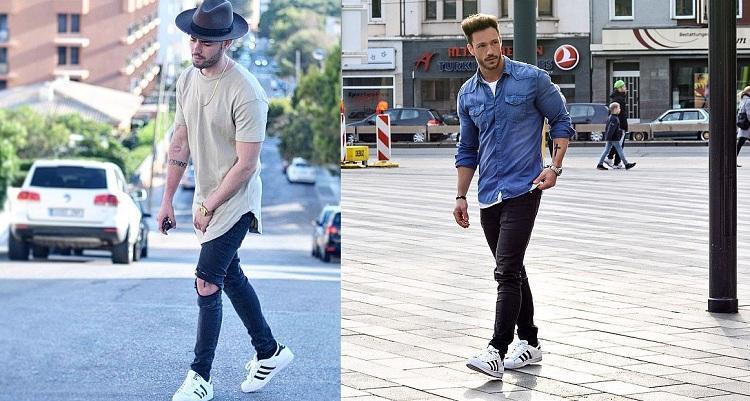 时尚潮人麦昆小白鞋穿搭,潮人必备小白鞋