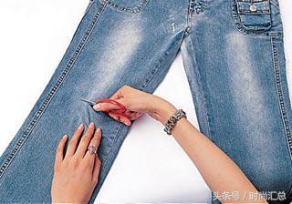 牛仔裤腿长裤改短裤的巧妙方法,牛仔裤改造短裤ins