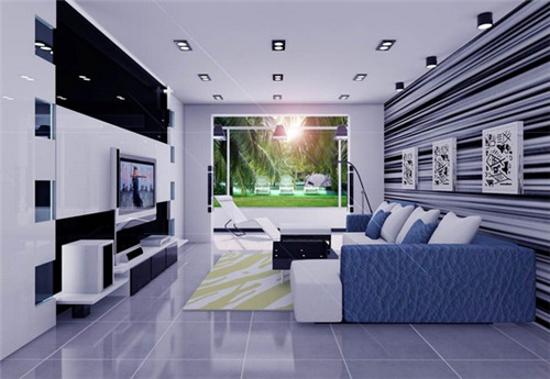 河西客厅装修设计效果,宝鸡简约现代装修风格客厅