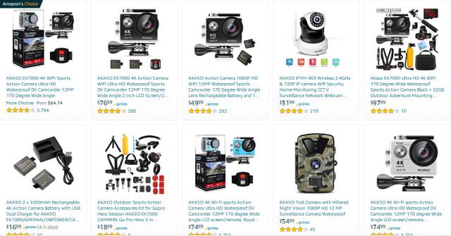 美国线上市场最受欢迎的摄像产品品牌及热卖品TOP30