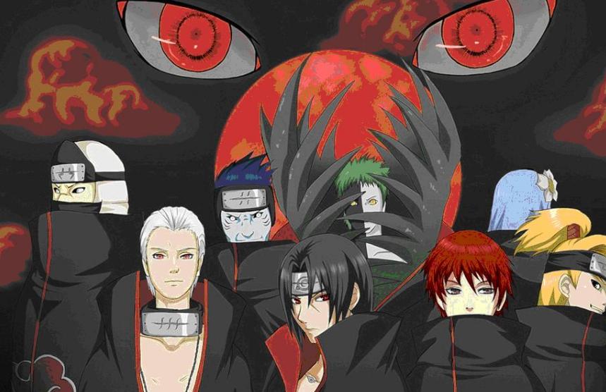 火影晓组织全体对抗鸣人,火影忍者鸣人佐助小樱集合