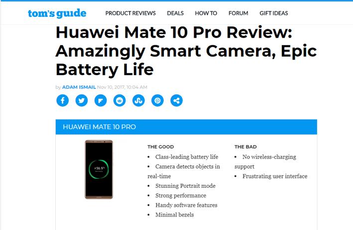 外媒评价华为mate60pro遥遥领先,mate10pro参数测评