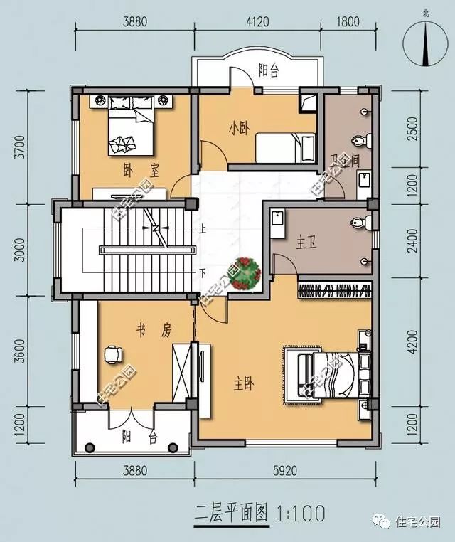 十佳最美农村别墅三层7x12米,农村别墅户型设计大全