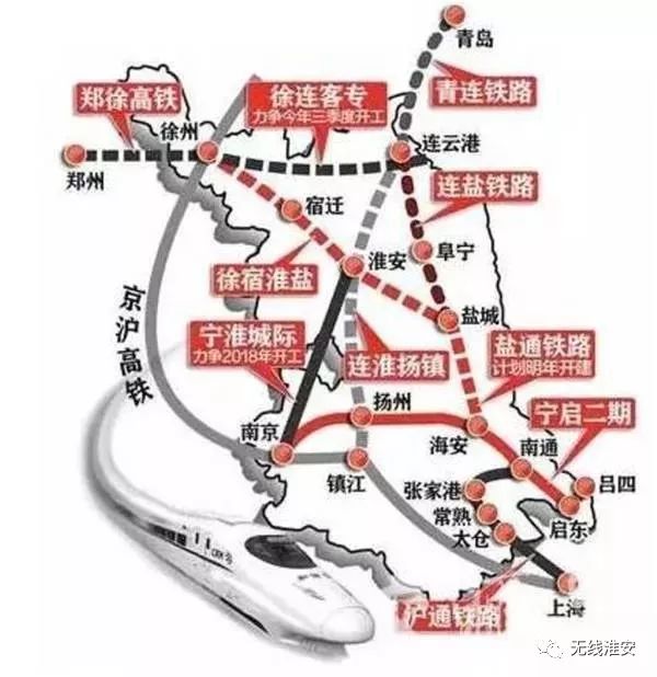 江苏淮安高铁规划图,江苏未来十大高铁枢纽