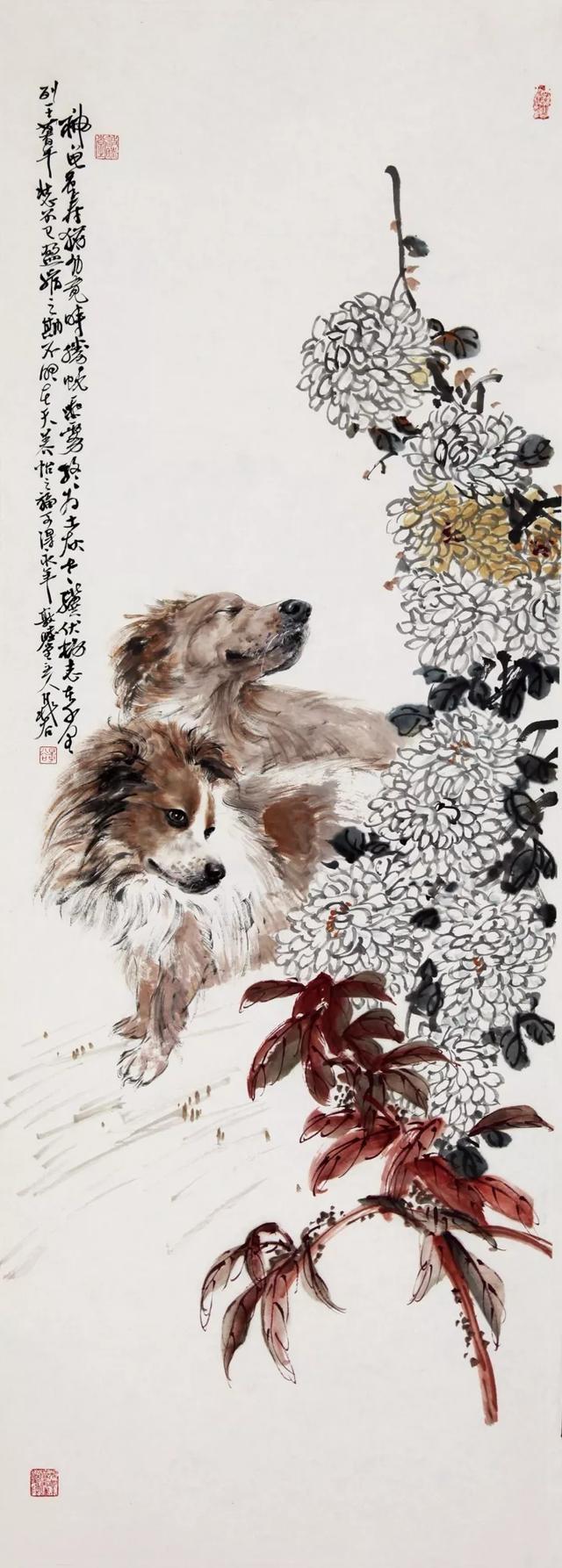 画十二生肖里的狗,晁谷画猫